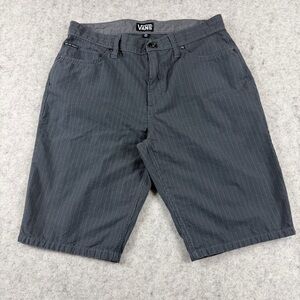 Vans Men's Casual Shorts Size 28 Charcoal Gray Pinstripe